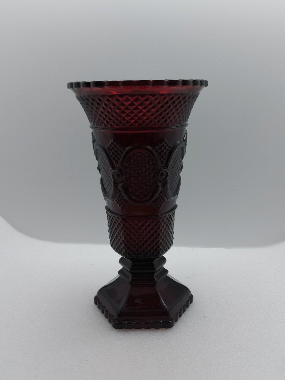 Vintage Avon Cape Cod Ruby Red 8" Vase